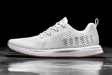 White Nobull Mesh Runner Men's Running Shoes | CA B1066E